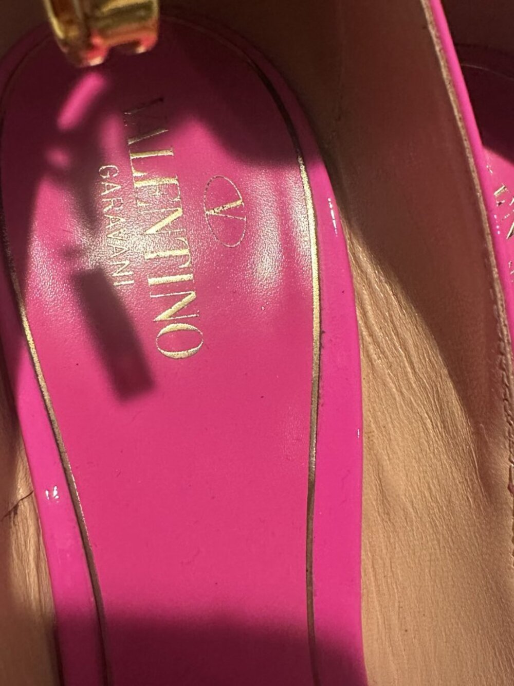 Valentino Garavani Tan-Go Platform Pump Patent Leather 155mm Pink PP - Picture 4 of 5